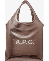 A.P.C. - A. P.c. Men's Ninon Tote Bag One Size In Dark Silvertone - Lyst