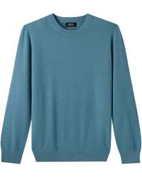 A.P.C. - A. P.c. Men's Christian Sweater Size: Extra Large In Blue-gray - Lyst