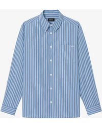 A.P.C. - A. P.c. Malo Shirt S Light Blue - Lyst