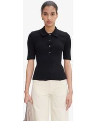A.P.C. - A. P.c. Women's Danae Polo Shirt Size: Extra Small In Black - Lyst