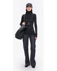 A.P.C. - A. P.c. Women's Narrow-rib Polo Neck Sweater Size: Extra Small In Anthracite - Lyst