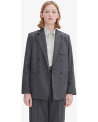 A.P.C. - A. P.c. Hazel Jacket 34 Heather Charcoal Gray - Lyst