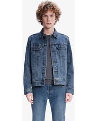 A.P.C. - A. P.c. Men's Jean Us Jacket Size: Small In Stonewashed Indigo - Lyst