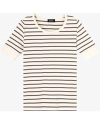 A.P.C. - A. P.c. June T-shirt Xs Brown - Lyst