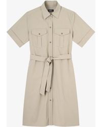 A.P.C. - A. P.c. Evy Dress 34 Sage Green - Lyst