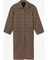 A.P.C. - A. P.c. Tartan Coat 36 Chestnut Brown - Lyst