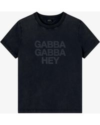 A.P.C. - A. P.c. Gabba Gabba Hey T-shirt Xs Black - Lyst