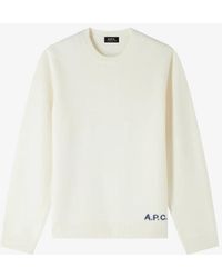 A.P.C. - A. P.c. Edward Sweater Xs Ecru - Lyst
