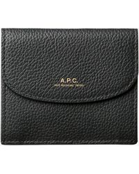 A.P.C. - Genève Trifold Wallet Black - Lyst