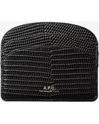 A.P.C. - A. P.c. Demi-lune Cardholder One Size Black - Lyst
