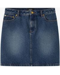 A.P.C. - A. P.c. Standard Skirt 34 Indigo - Lyst