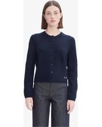 A.P.C. - A. P.c. Women's Mila Cardigan Size: Extra Small In Dark Navy Blue - Lyst