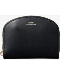 A.P.C. - A. P.c. Women's Demi-lune Compact Wallet One Size In Black - Lyst