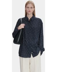 A.P.C. - A. P.c. Wendy Shirt 34 Navy Blue - Lyst