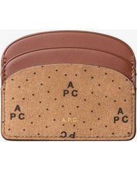 A.P.C. - A. P.c. Women's Demi-lune Cardholder One Size In Hazelnut - Lyst
