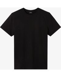 A.P.C. - A. P.c. Men's Jimmy T-shirt Size: Medium In Black - Lyst