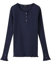 A.P.C. - A. P.c. Women's Swan T-shirt Size: Extra Small In Dark Navy Blue - Lyst