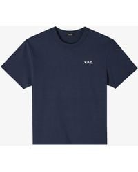 A.P.C. - A. P.c. Men's Boxy Petit Vpc T-shirt Size: Extra Small In Dark Navy Blue - Lyst
