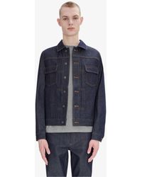 A.P.C. - A. P.c. Men's Jean Work Jacket Size: Extra Small In Raw Indigo - Lyst