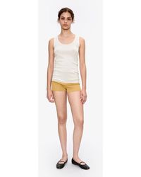 A.P.C. - A. P.c. Fitted Lisle Thread Tank Top Xs Off White - Lyst