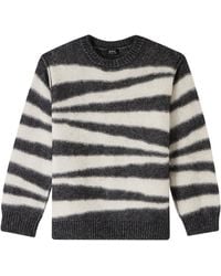 A.P.C. - A. P.c. Sébastien Sweater L Charcoal Grey - Lyst