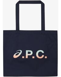 A.P.C. - A. P.c. Diane Asics Shopping Bag One Size Navy Blue - Lyst