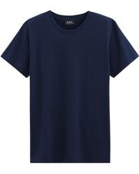 A.P.C. - A. P.c. Men's Jimmy T-shirt Size: Medium In Dark Navy - Lyst