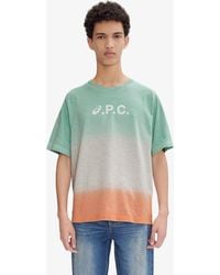 A.P.C. - A. P.c. Wind Dip Dye T-shirt S Multicoloured - Lyst