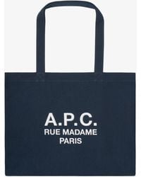 A.P.C. - A. P.c. Men's Diane Rue Madame Shopping Bag One Size In Dark Navy Blue - Lyst