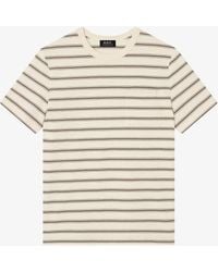 A.P.C. - A. P.c. Striped T-shirt S Ecru - Lyst