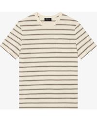 A.P.C. - A. P.c. Striped T-shirt Xxl Ecru - Lyst
