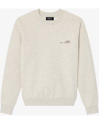 A.P.C. - A. P.c. Standard Item Unisex Sweatshirt Mens Xxs Ecru - Lyst
