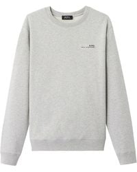 A.P.C. - A. P.c. Item Sweatshirt S Light Grey - Lyst