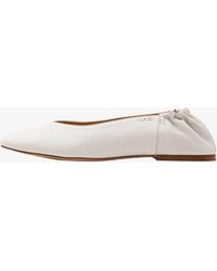 A.P.C. - A. P.C. Square-Toe Leather Ballet Flats - Lyst