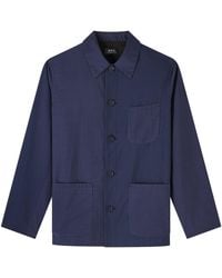 A.P.C. - A. P.c. Melchior Jacket M Navy Blue - Lyst