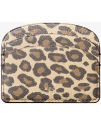 A.P.C. - A. P.c. Demi-lune Cardholder One Size Leopard Print - Lyst