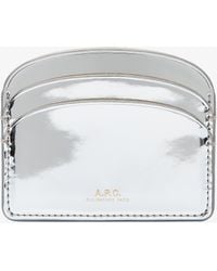 A.P.C. - A. P.c. Demi-lune Cardholder One Size Silvertone - Lyst