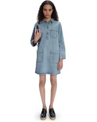 A.P.C. X Carhartt Aurelia Denim Dress in Blue | Lyst