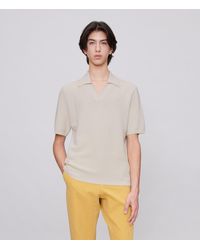 A.P.C. - A. P.c. Men's Livio Polo Shirt Size: Extra Small In Heather Ecru - Lyst