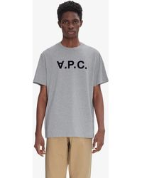 A.P.C. - A. P.c. Men's Standard Grand Vpc T-shirt Size: Extra Small In Heather Gray - Lyst