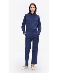 A.P.C. - A. P.c. Women's Tara Jumpsuit Size: 34 In Dark Navy Blue - Lyst