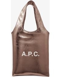 A.P.C. - A. P.c. Men's Ninon Small Tote Bag One Size In Dark Silvertone - Lyst