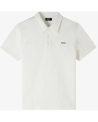 A.P.C. - A. P.c. Carter Polo Shirt M White - Lyst