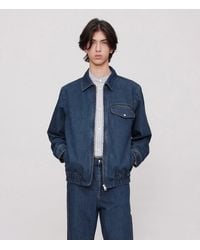 A.P.C. - A. P.c. Men's Fabrizio Zippé Jacket Size: Extra Small In Stonewashed Indigo - Lyst