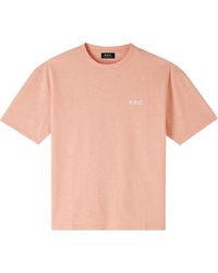 A.P.C. - A. P.c. Men's New Joachim T-shirt Size: Extra Small In Heather Peach - Lyst