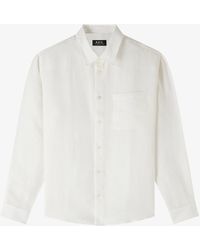 A.P.C. - A. P.c. Cassel Logo Shirt Xxl Off White - Lyst