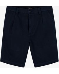 A.P.C. - A. P.c. Otis Bermuda Shorts Xs Navy Blue - Lyst