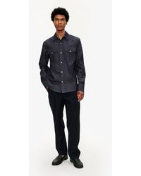 A.P.C. - A. P.c. Men's Western Shirt Size: Extra Small In Dark Indigo - Lyst