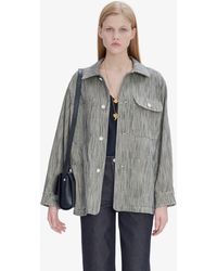 A.P.C. - A. P.c. Women's Emma Jacket Size: 36 In Navy Blue / White - Lyst