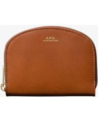 A.P.C. - A. P.c. Demi-lune Compact Wallet One Size Black - Lyst